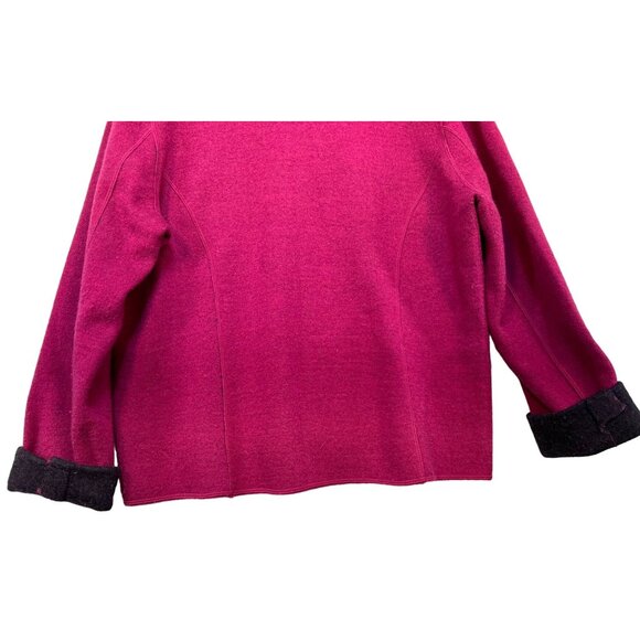 Nomadic Traders  Womens Wool Blend Button-Up Jacket M Magenta - Picture 9 of 10